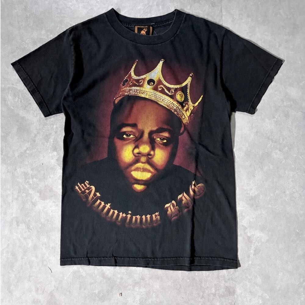 90s Vintage Notorious B.I.G Black Rap T-Shirt -S